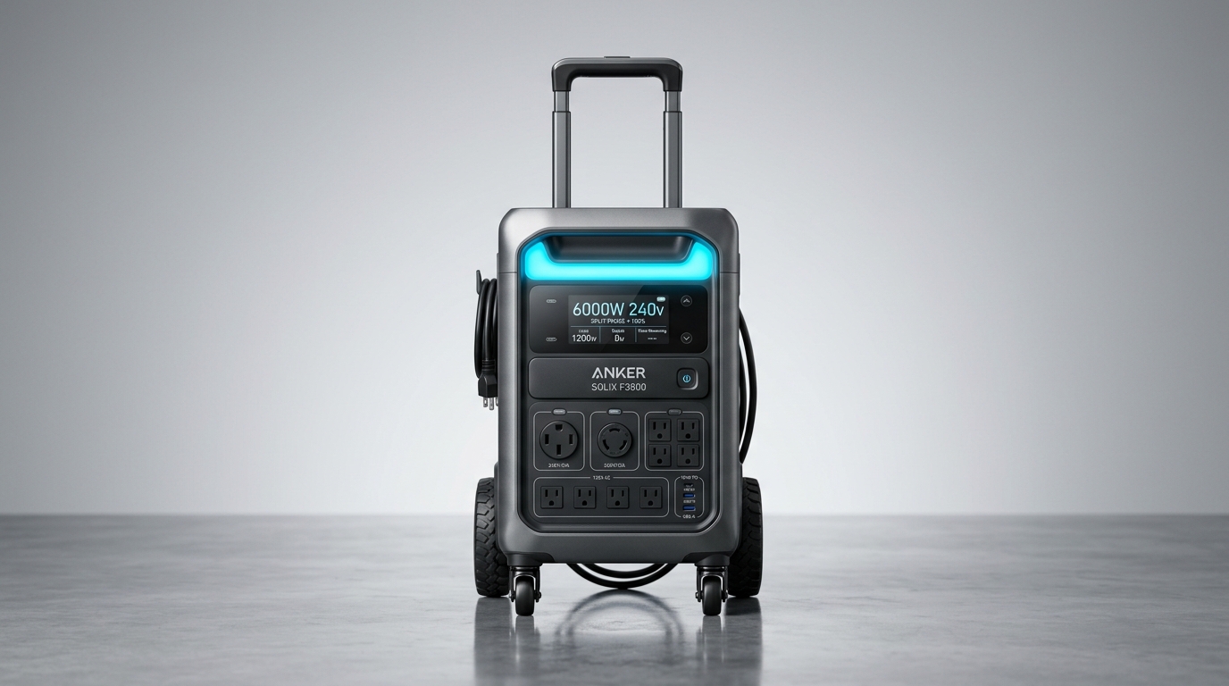 Anker SOLIX F3800 3840Wh 6000W 120V/240V Split-Phase Portable Power Station